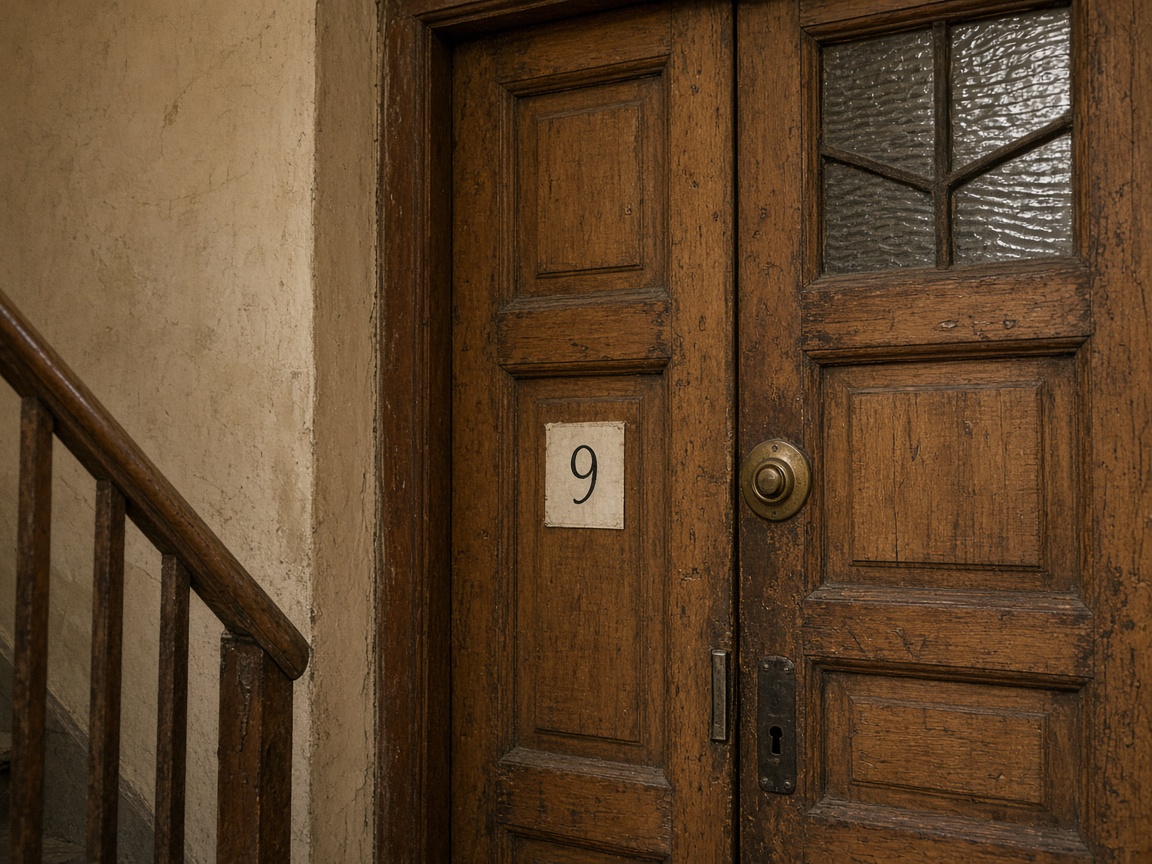 Claire ouvre la porte.